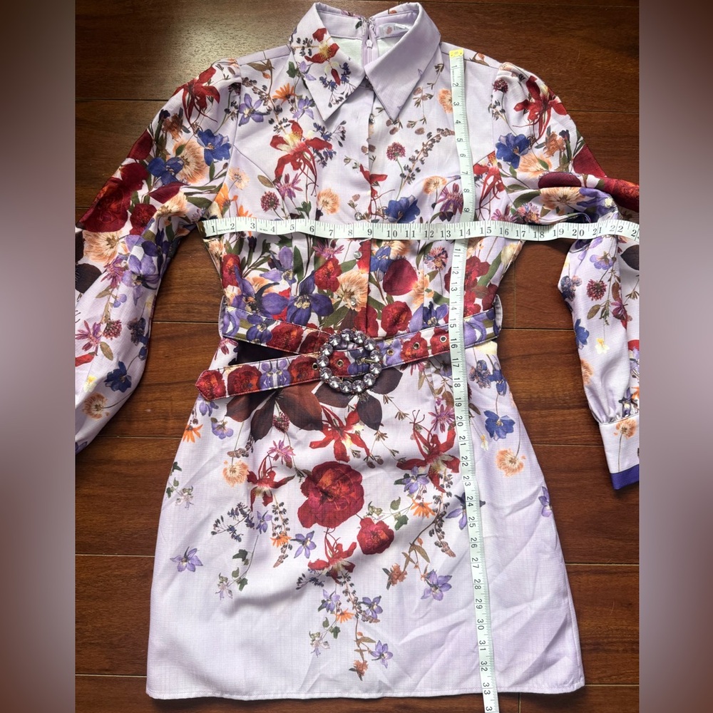 L'ATISTE Floral Purple Midi Dress - Picture 11 of 14
